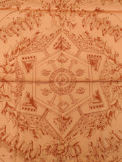 カレ90 Au Pays de Cocagneパターンスカーフ オレンジ