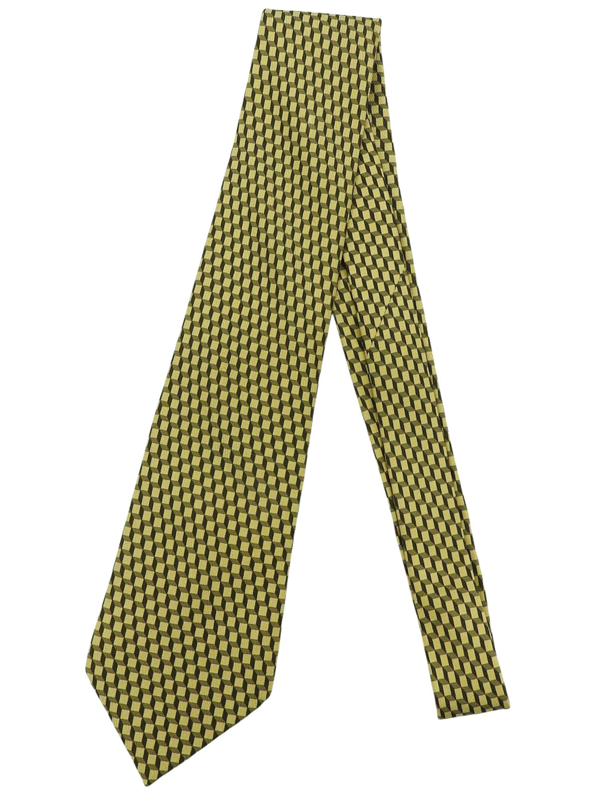 デザインパターンネクタイ イエロー