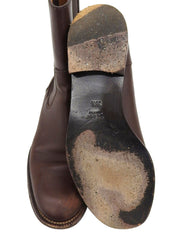 Leather Sherry Line Side Gore Boots Dark Brown