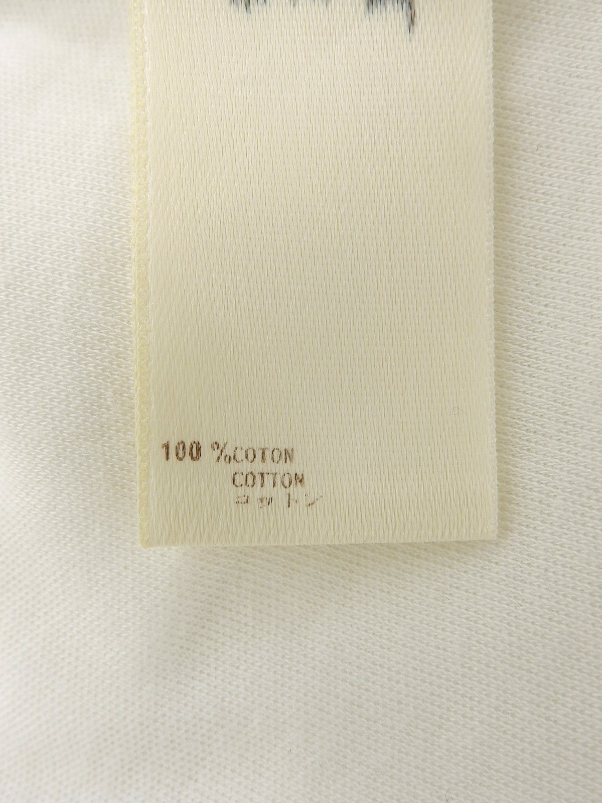 レースロゴボタンデザインハーフスリーブトップス ホワイト