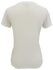 レースロゴボタンデザインハーフスリーブトップス ホワイト