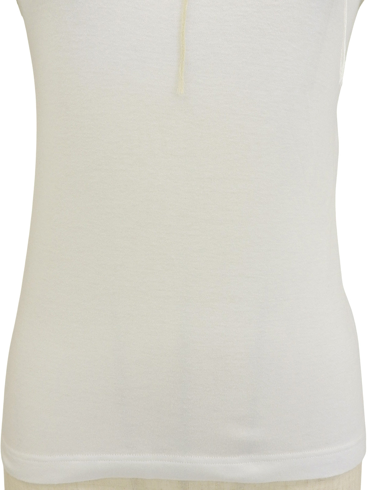 レースロゴボタンデザインハーフスリーブトップス ホワイト