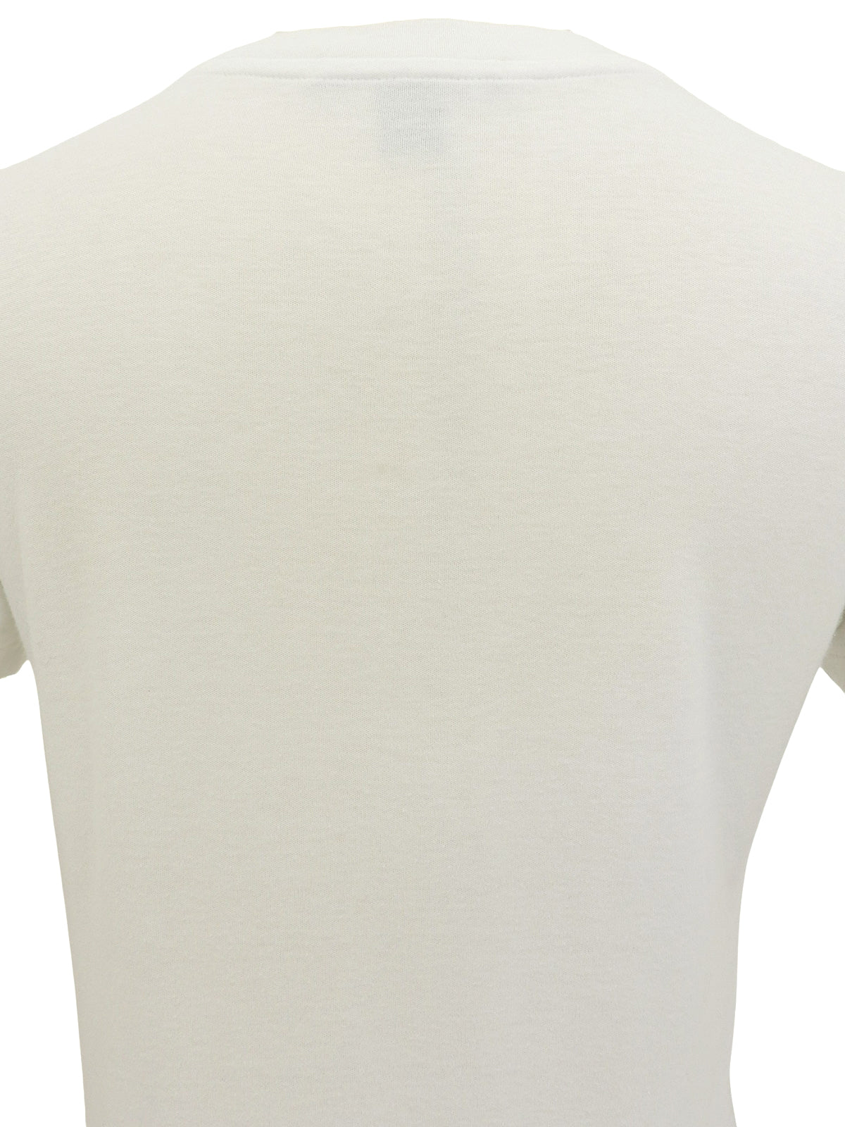 レースロゴボタンデザインハーフスリーブトップス ホワイト