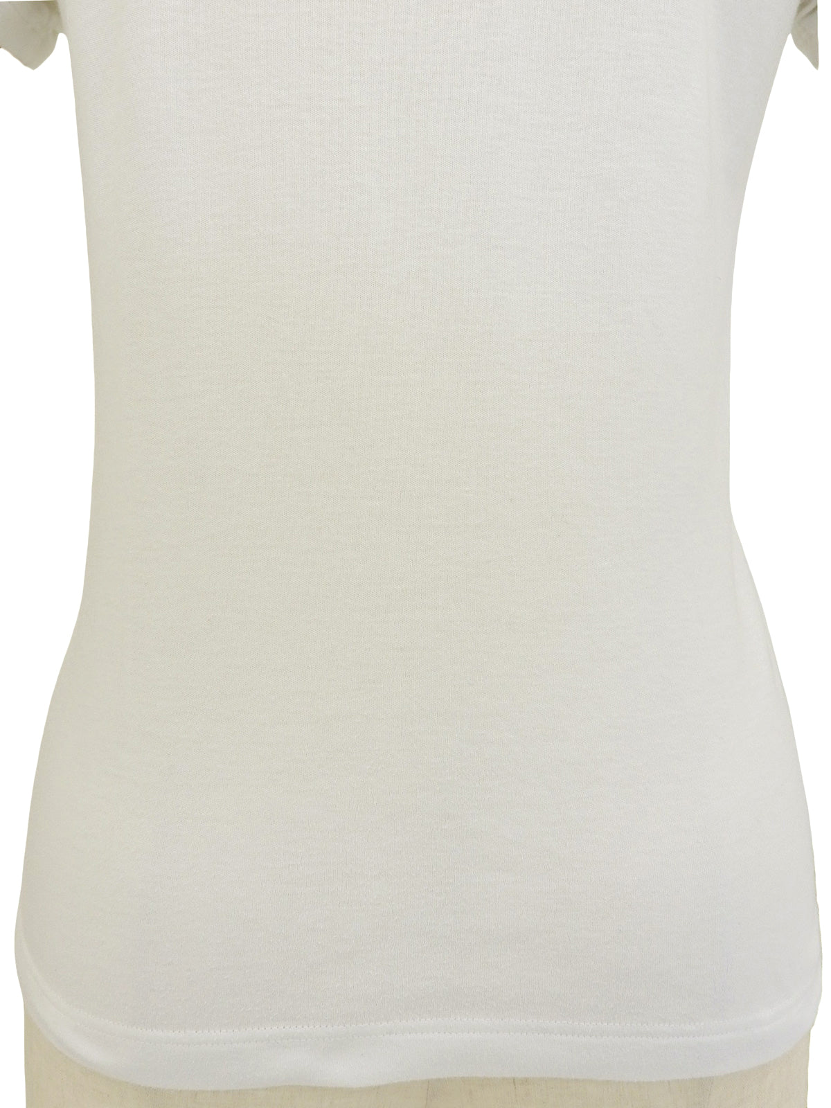 レースロゴボタンデザイン半袖トップス ホワイト