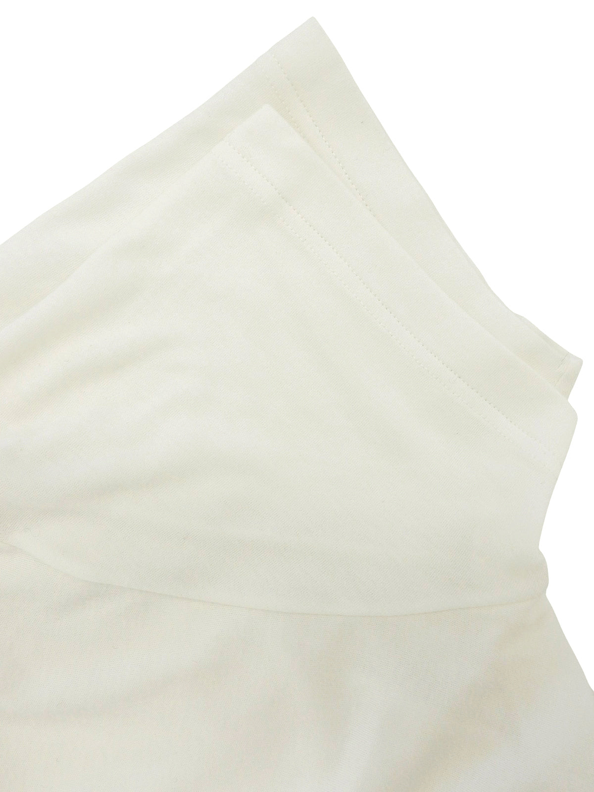 レースロゴボタンデザイン半袖トップス ホワイト