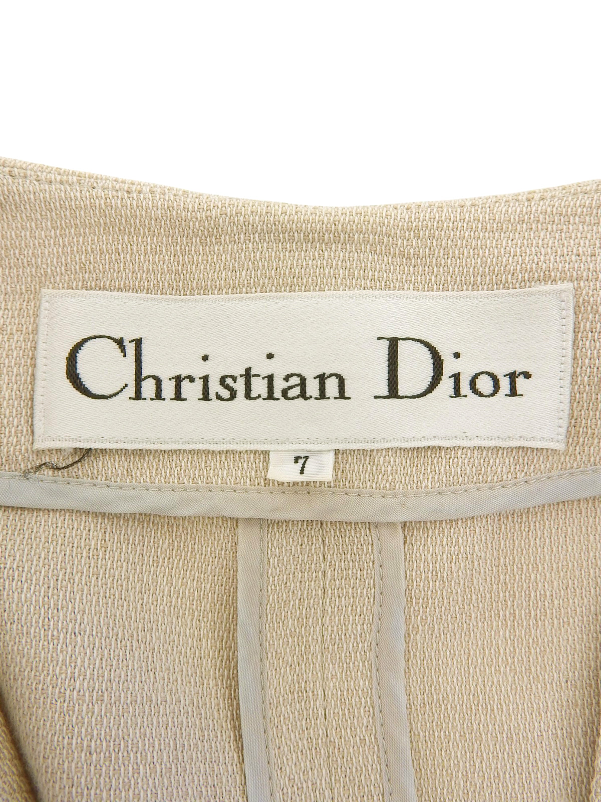 リネンハーフスリーブジャケット　ベージュ