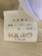 リネン半袖ジャケット ベージュ