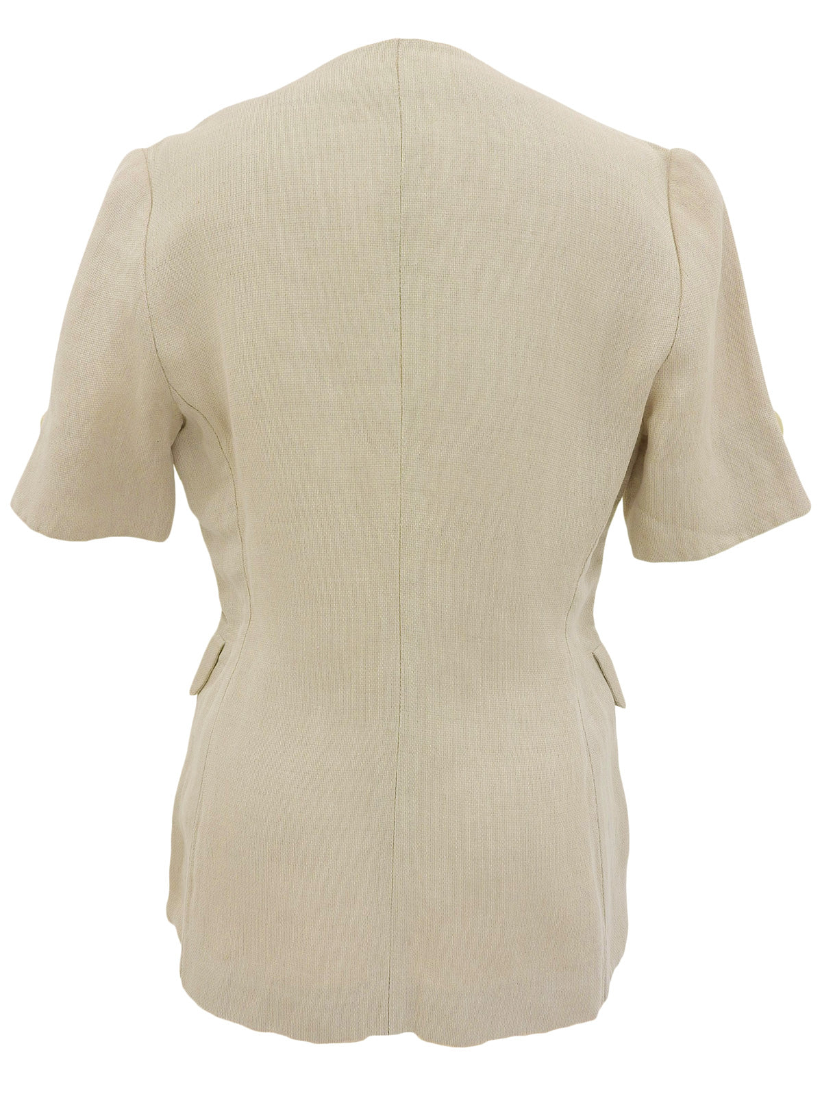 リネン半袖ジャケット ベージュ