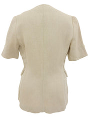 リネン半袖ジャケット ベージュ