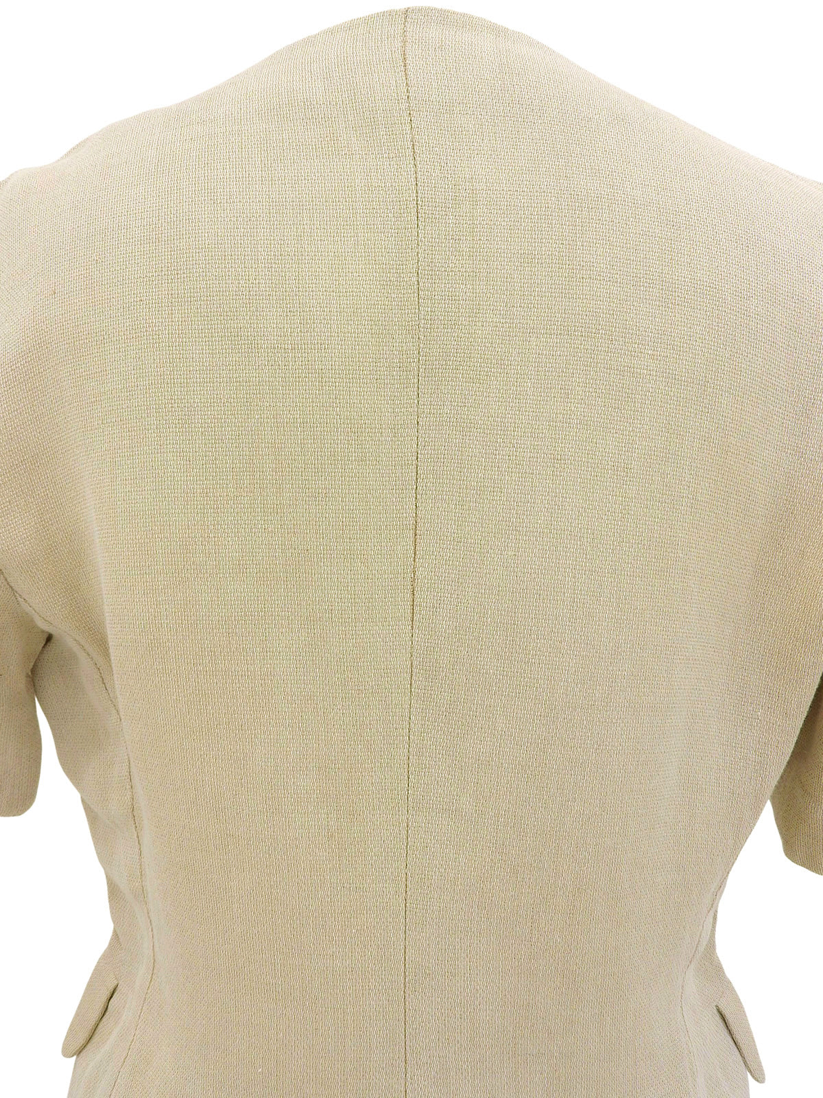 リネンハーフスリーブジャケット　ベージュ