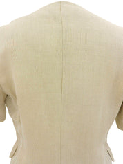リネン半袖ジャケット ベージュ