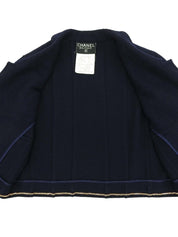 1993年製 ウールCCマークボタンショートジャケット ネイビー