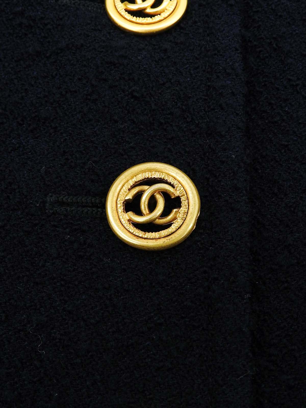 1993年製 ウールCCマークボタンショートジャケット ネイビー