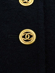 1993年製 ウールCCマークボタンショートジャケット ネイビー