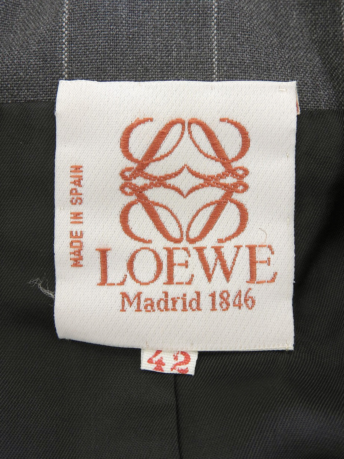 ストライプロゴボタンセットアップ グレー