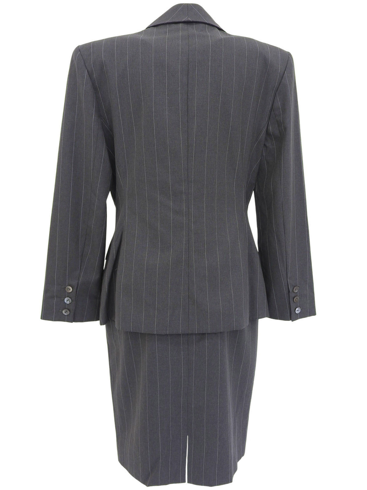 ストライプロゴボタンセットアップ グレー