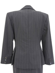 ストライプロゴボタンセットアップ グレー