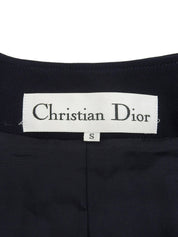 ウールノーカラージャケット ネイビー