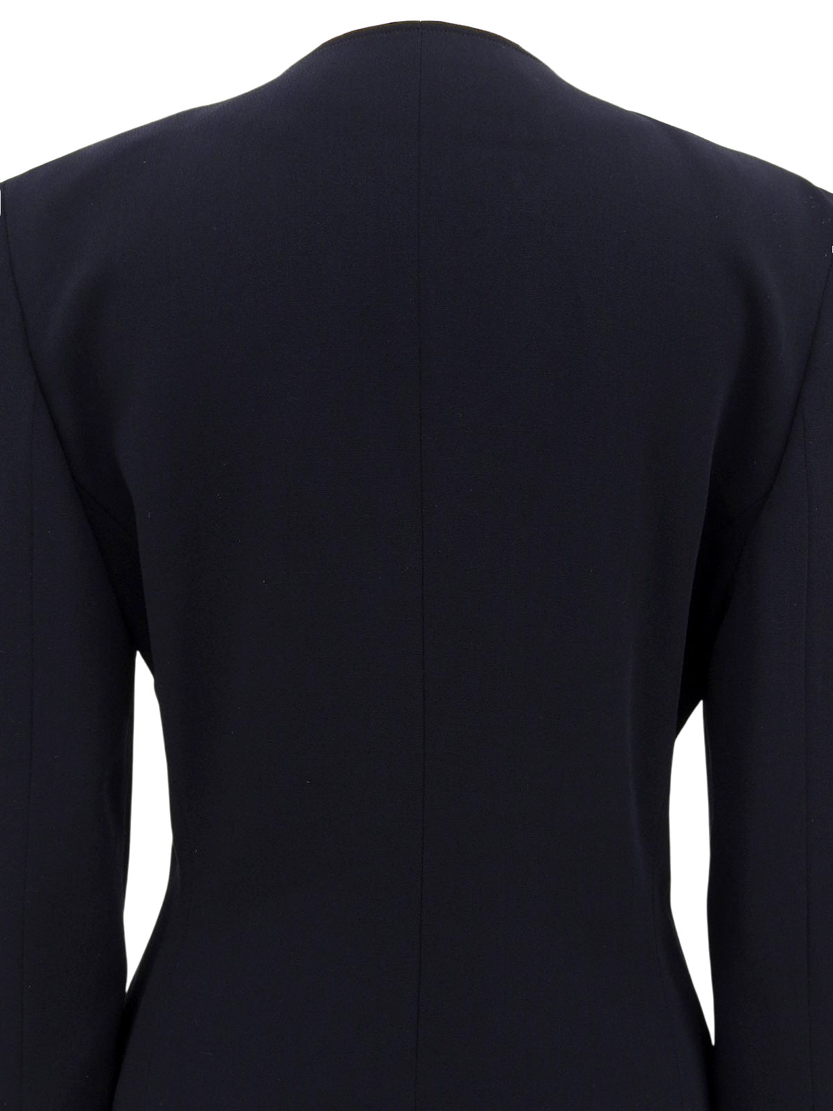 ウールノーカラージャケット ネイビー