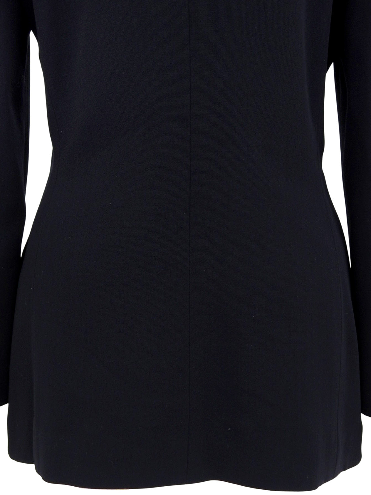 Navy wool collarless jacket