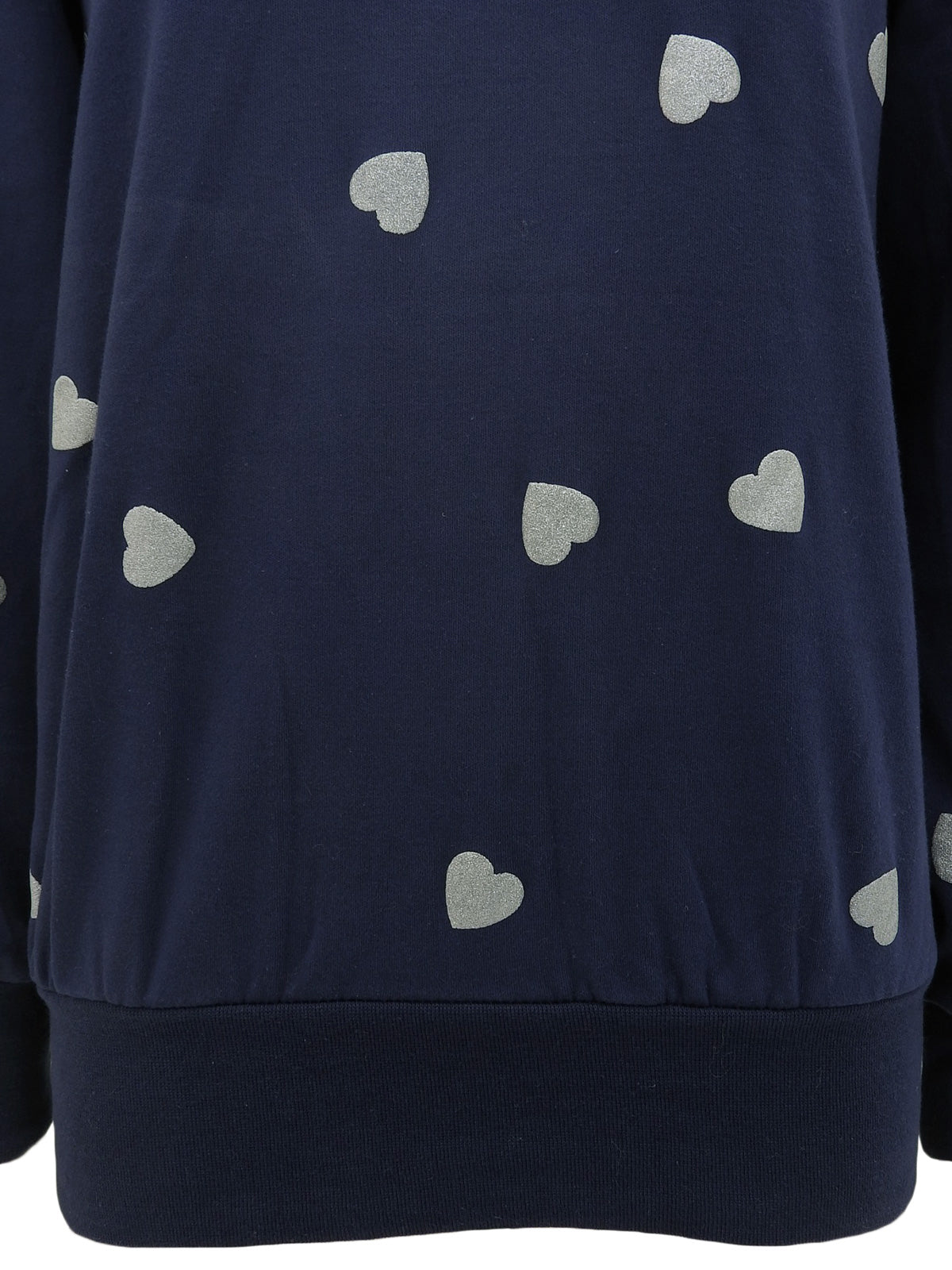 ハートパターンロゴロングスリーブスウェット ネイビー