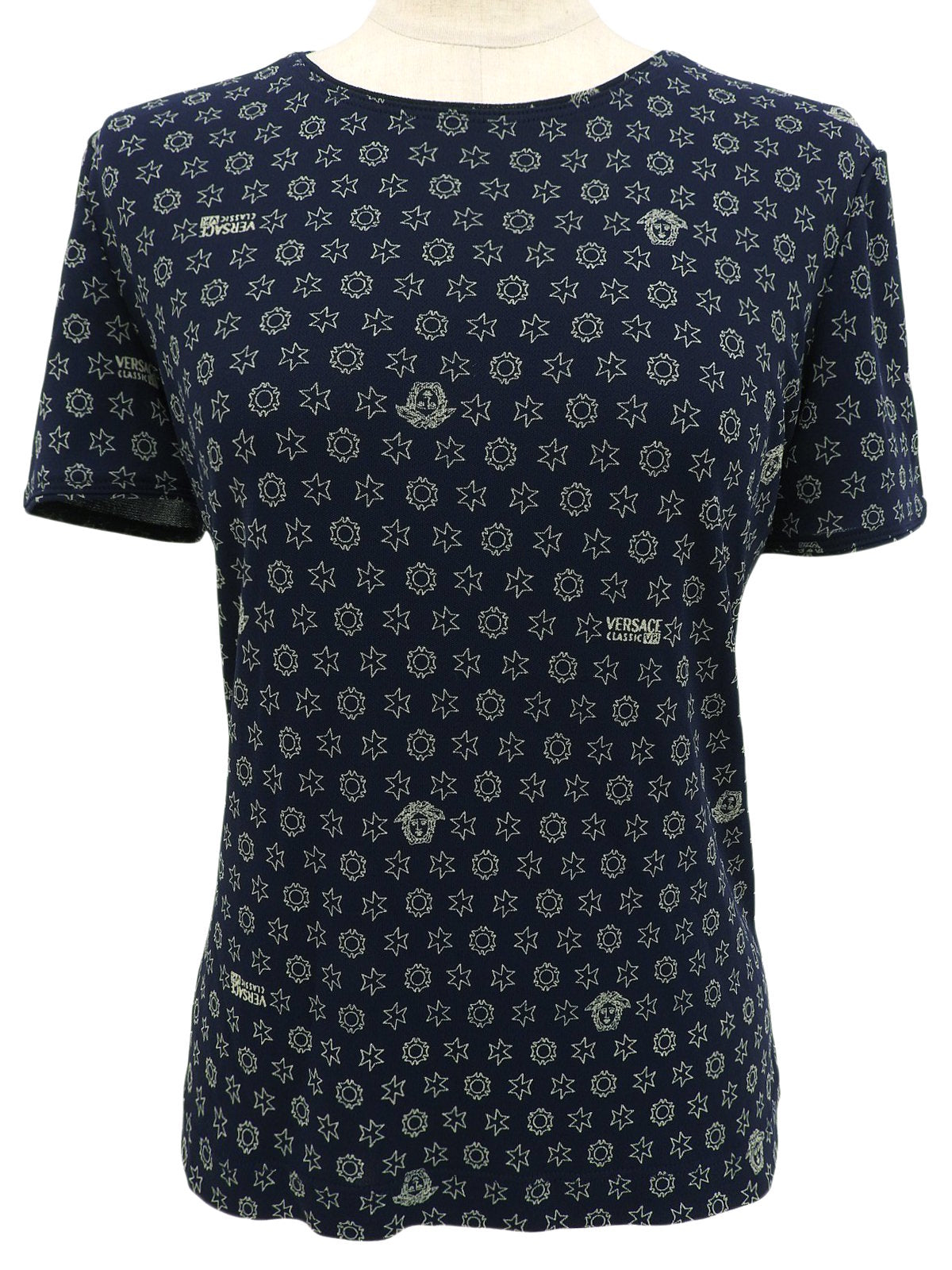 メデューサパターン半袖トップス ネイビー