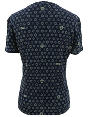 メデューサパターン半袖トップス ネイビー