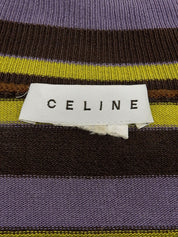 ボーダーパターン長袖ニット マルチカラー