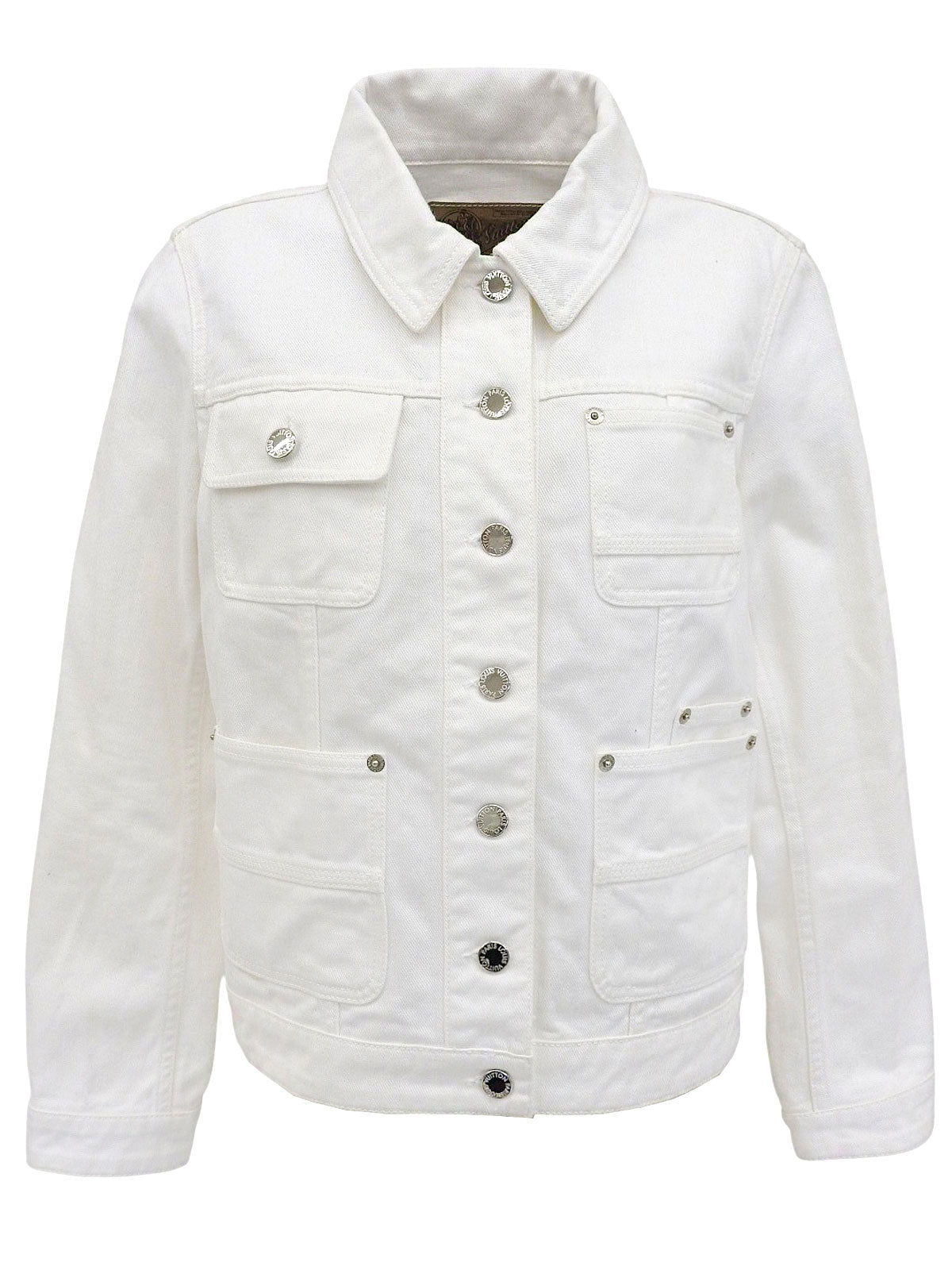 デニムロゴボタンジャケット ホワイト
