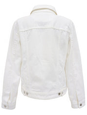 デニムロゴボタンジャケット ホワイト