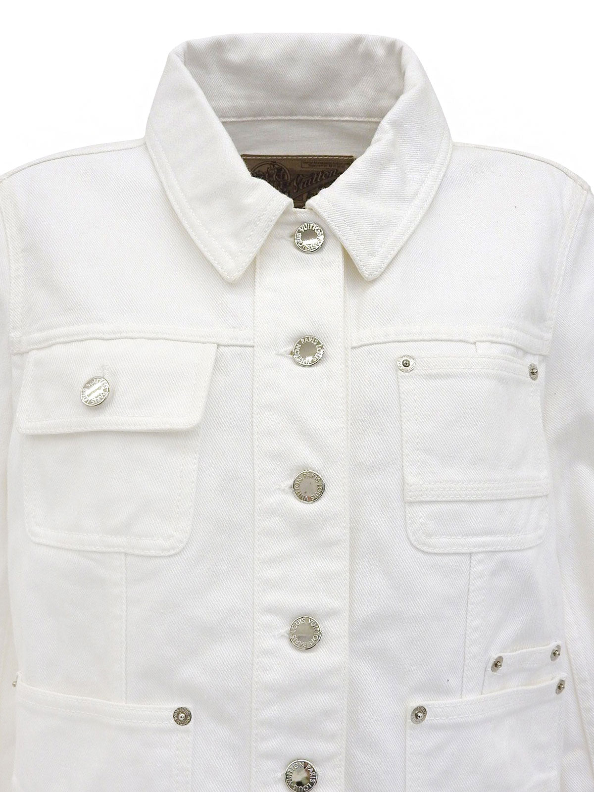 デニムロゴボタンジャケット ホワイト