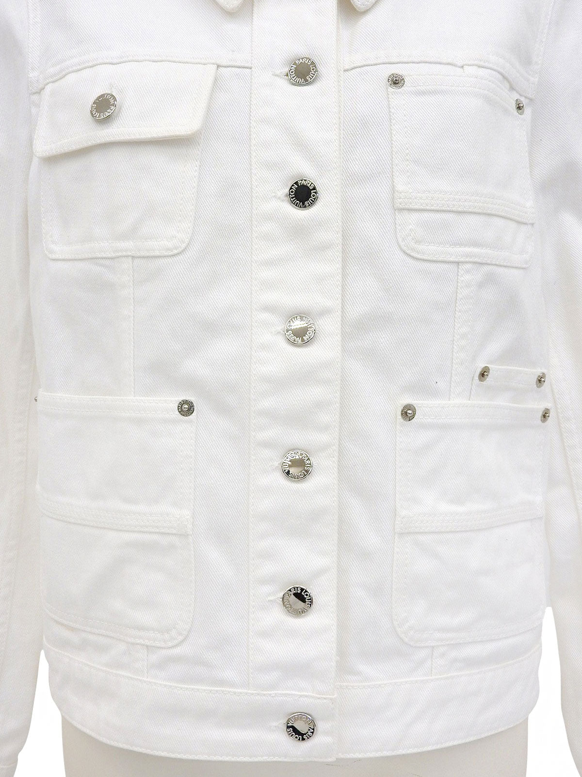 デニムロゴボタンジャケット ホワイト