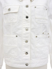 デニムロゴボタンジャケット ホワイト