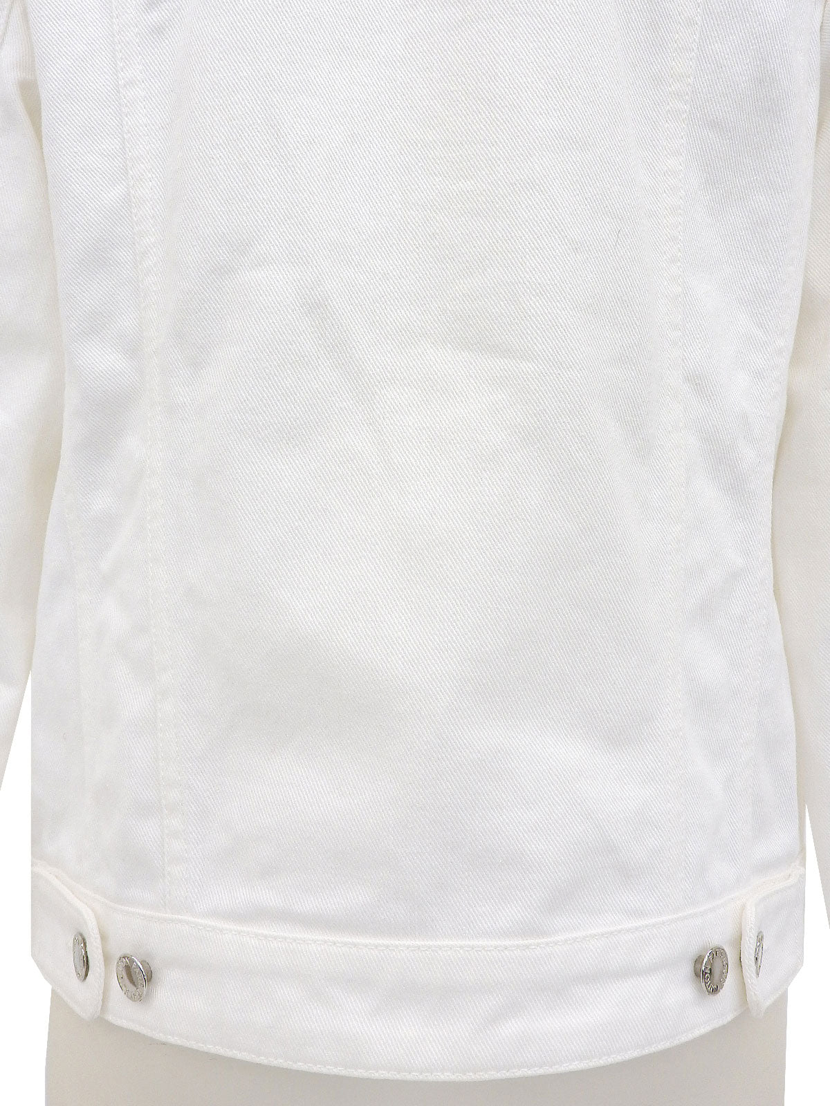 白色牛仔布logo纽扣夹克