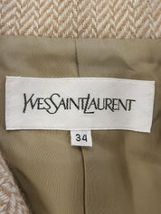 ウールヘリンボーンパターンジャケット ベージュ