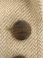 ウールヘリンボーンパターンジャケット ベージュ