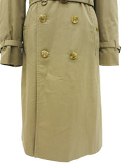 ノバチェックライニングトレンチコート カーキ