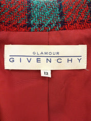 ウールチェックパターンジャケット レッド/イエロー/グリーン