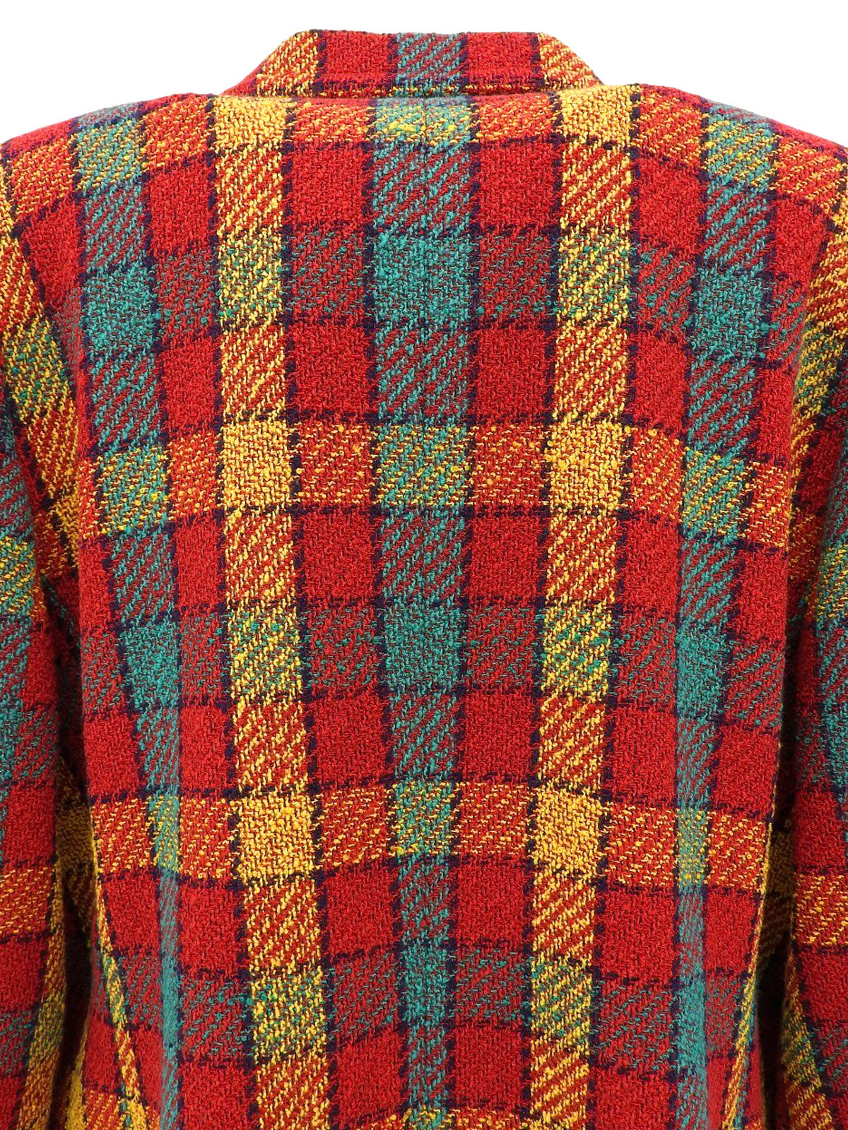 ウールチェックパターンジャケット レッド/イエロー/グリーン