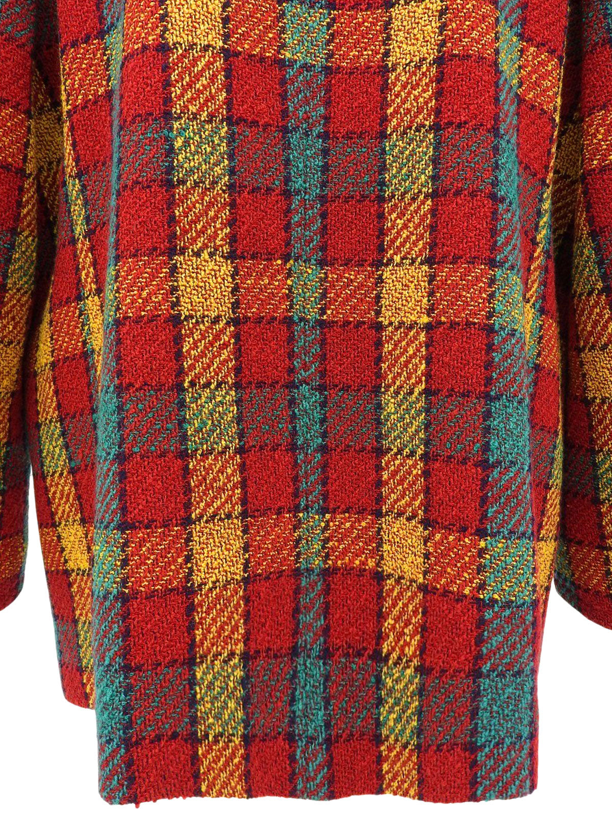 ウールチェックパターンジャケット レッド/イエロー/グリーン