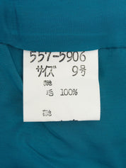 Wool tweed shawl collar jacket in blue