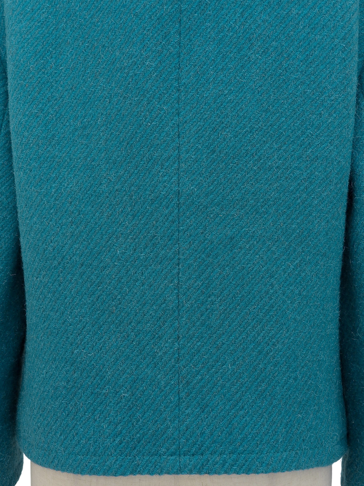 Wool tweed shawl collar jacket in blue
