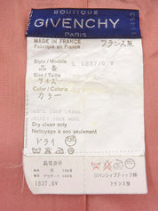 チェックパターンロゴボタンノーカラージャケット ピンク/マルチ