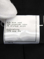 2004年製 ツイードラインストーンCCマークジャケット ブラック/ホワイト