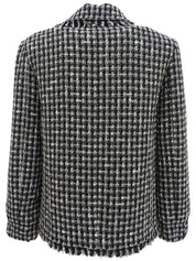 2004年製 ツイードラインストーンCCマークジャケット ブラック/ホワイト