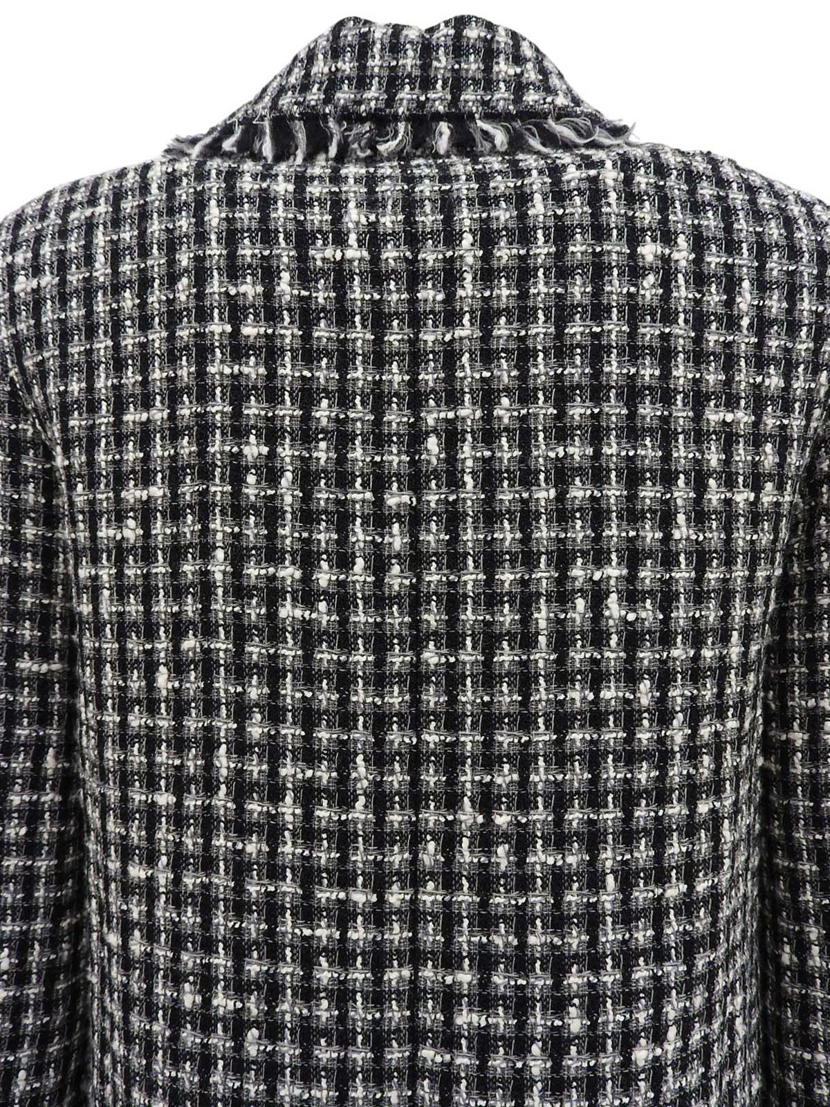 2004 Tweed Rhinestone CC Mark Jacket in Black/White