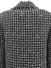 2004 Tweed Rhinestone CC Mark Jacket in Black/White
