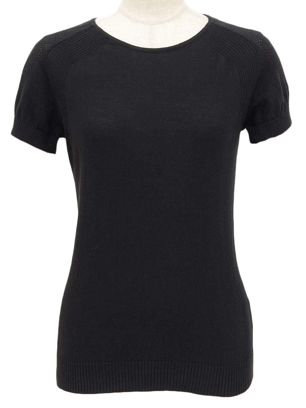 2008年製 スポーツラインCCマーク半袖ニット ブラック