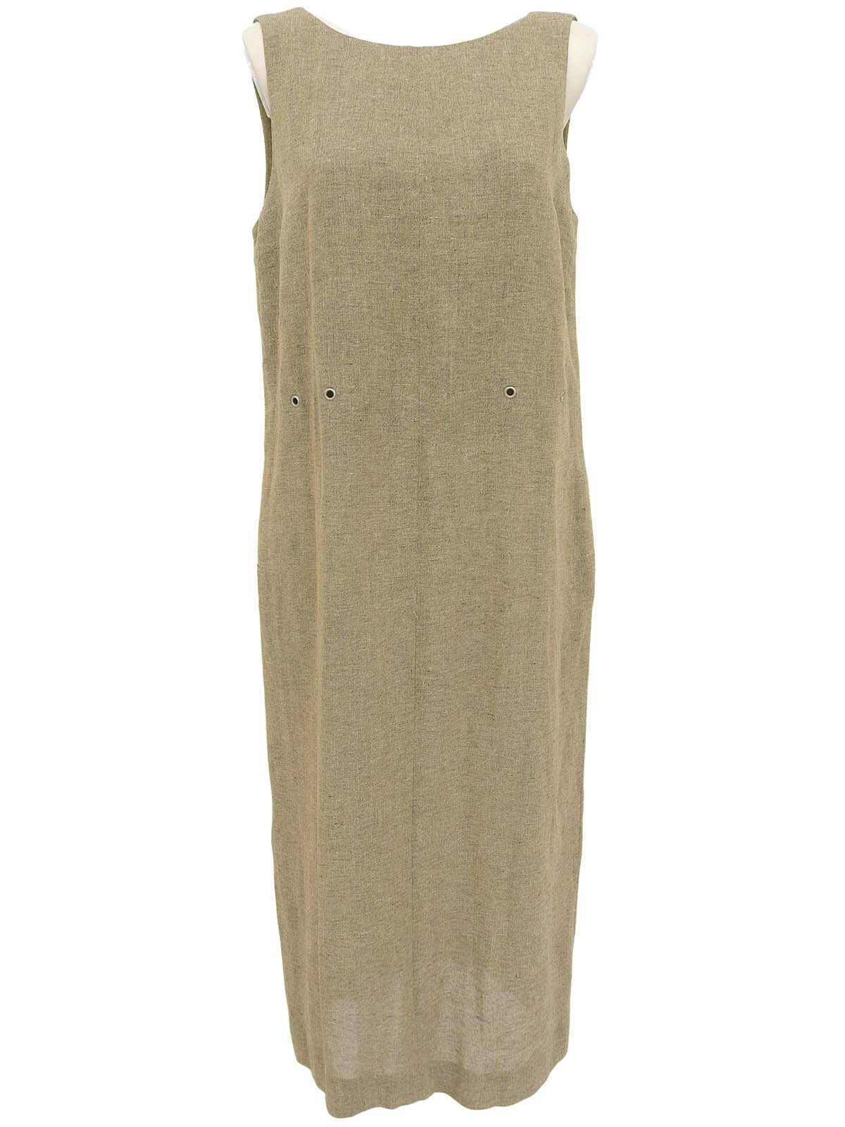 1998年製 リネンノースリーブワンピース ベージュ