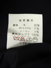 ストライプパターンノーカラージャケット グレー/ネイビー